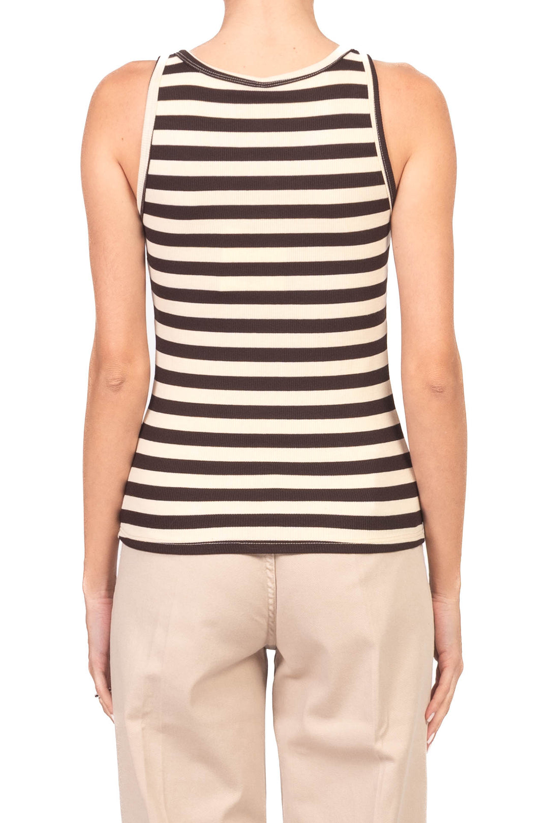 Tensione In - Canotta serafino a righe Art. 12242-PE26