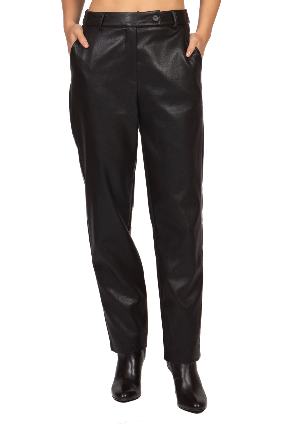 Tensione In - Pantalone ecopelle chiusura asimmetrica Art. 27P6765