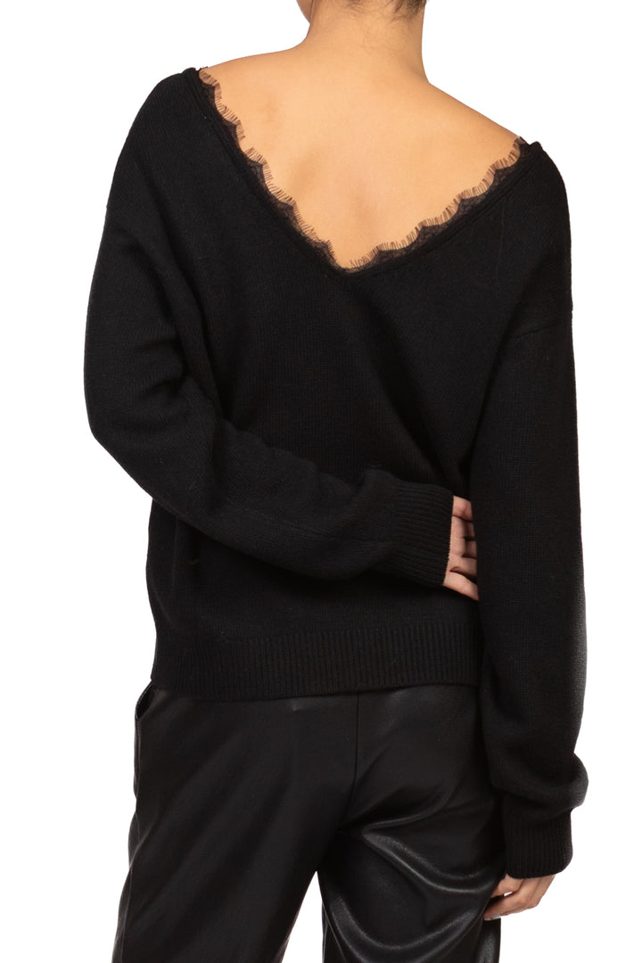 Tensione In - Maglia scollo V con pizzo Art. D82664