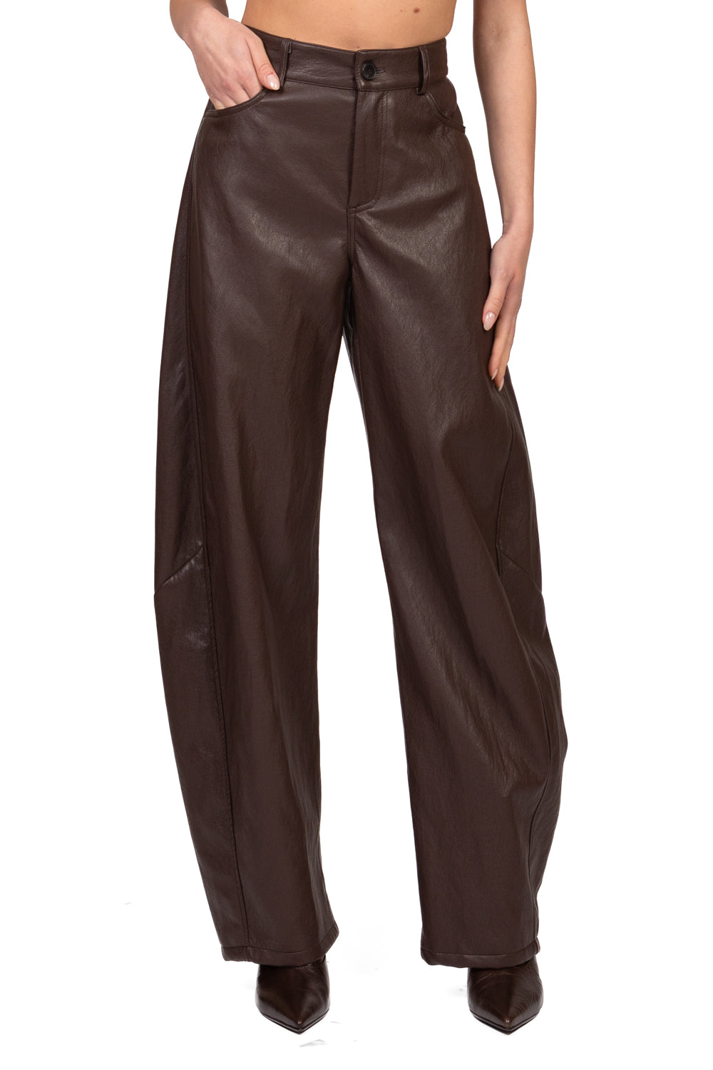Vicolo - Pantalone barrel ecopelle Art. TAC1708
