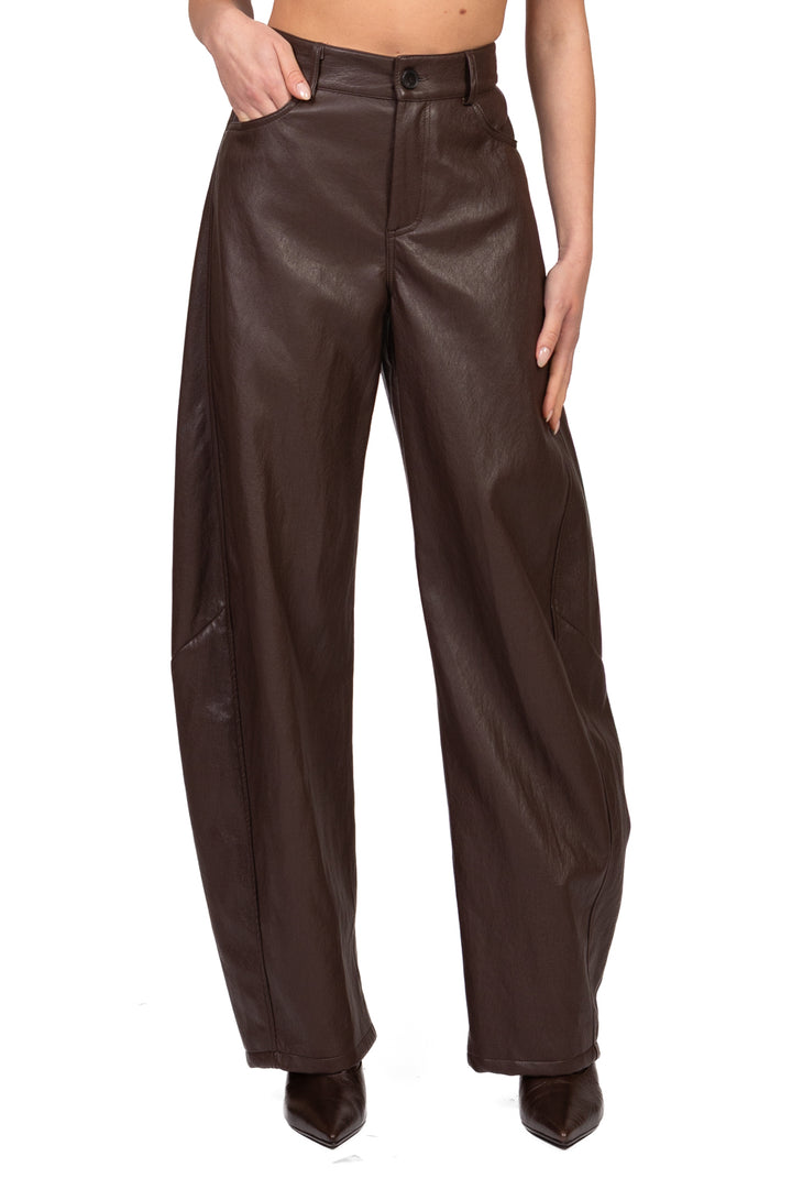 Vicolo - Pantalone barrel ecopelle Art. TAC1708