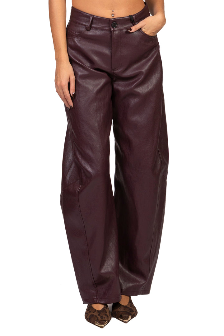 Vicolo - Pantalone barrel ecopelle Art. TAC1708