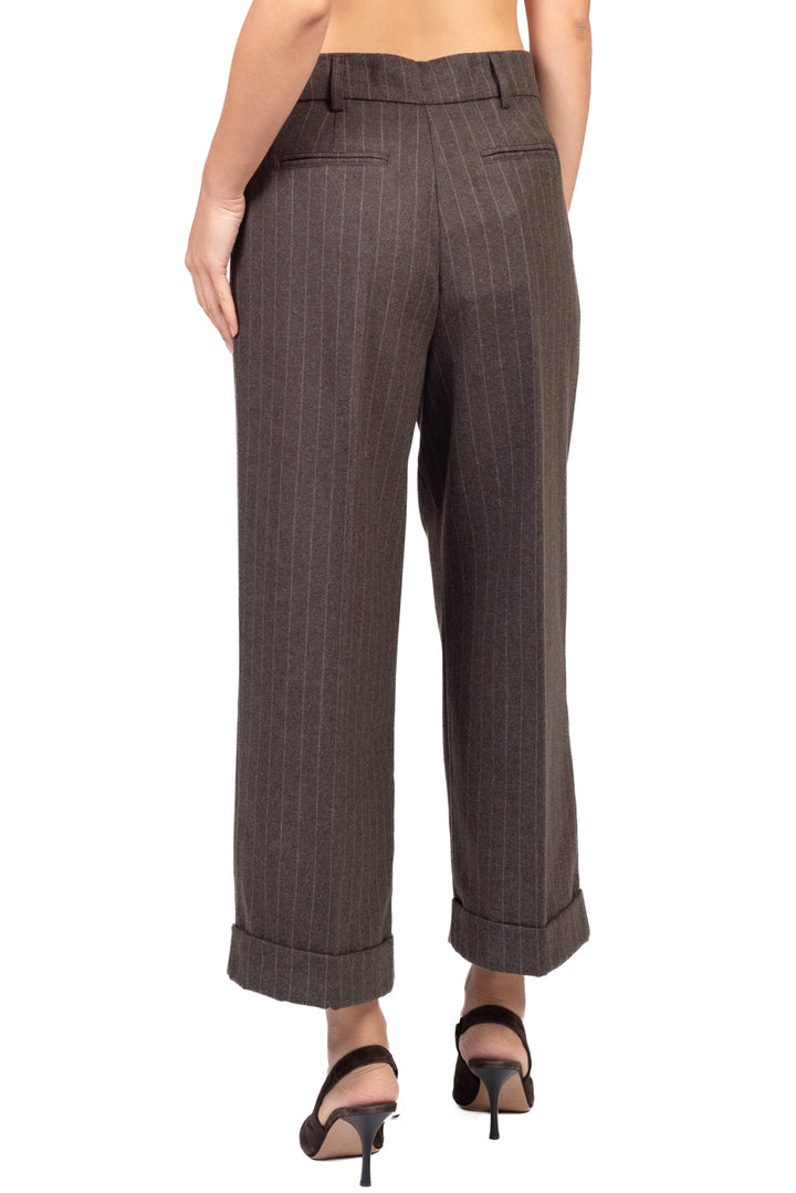 Tensione In - Pantalone gessato con risvolto Art. 27P6780