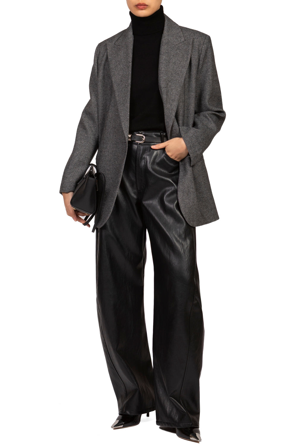 Vicolo - Pantalone barrel ecopelle Art. TAC1708