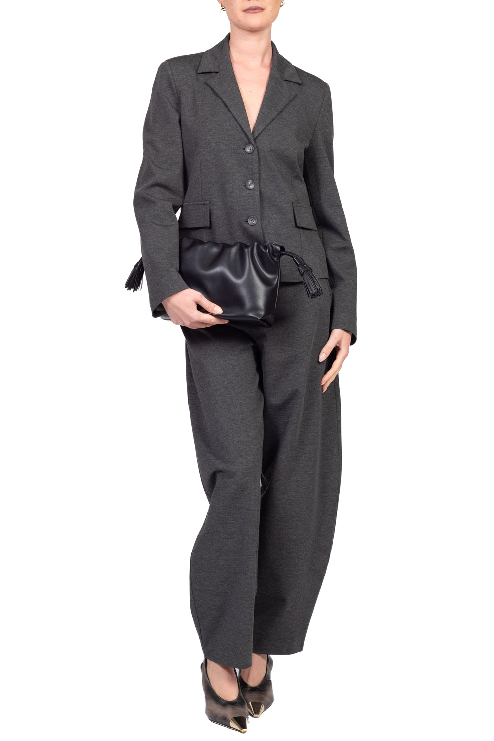 Tensione In - Pantalone barrel punto milano Art. 27P6771
