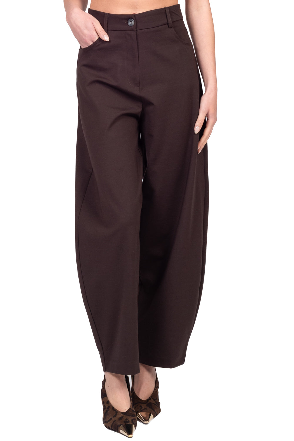Tensione In - Pantalone barrel punto milano Art. 27P6771