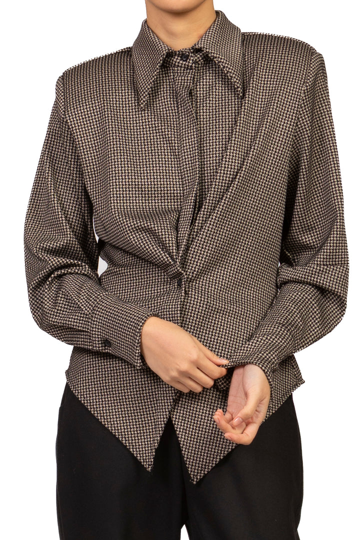 Tensione In - Camicia pied de poule sfiancata Art. FW260207