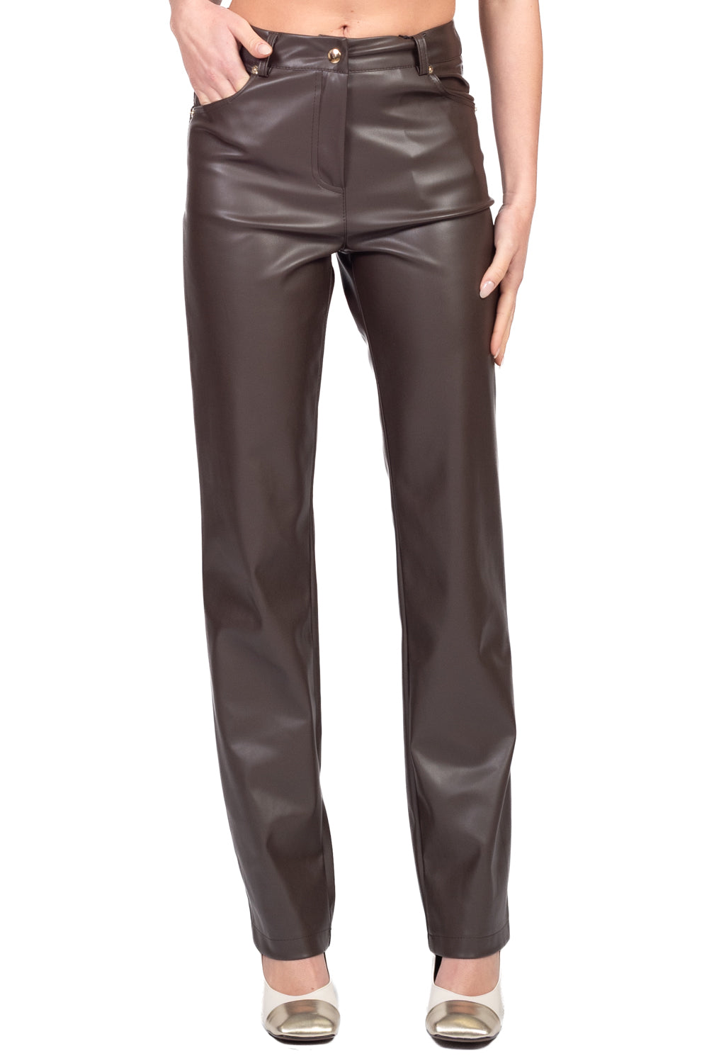 Tensione In - Pantalone ecopelle gamba dritta Art. 225202-26A