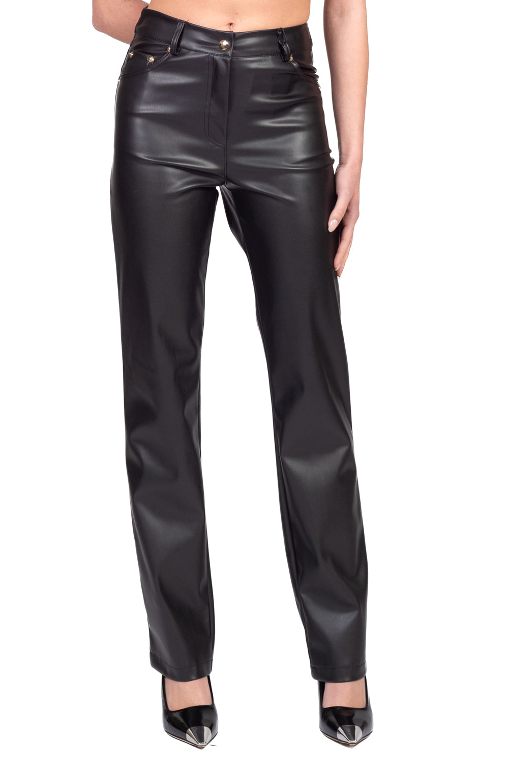 Tensione In - Pantalone ecopelle gamba dritta Art. 225202-26A