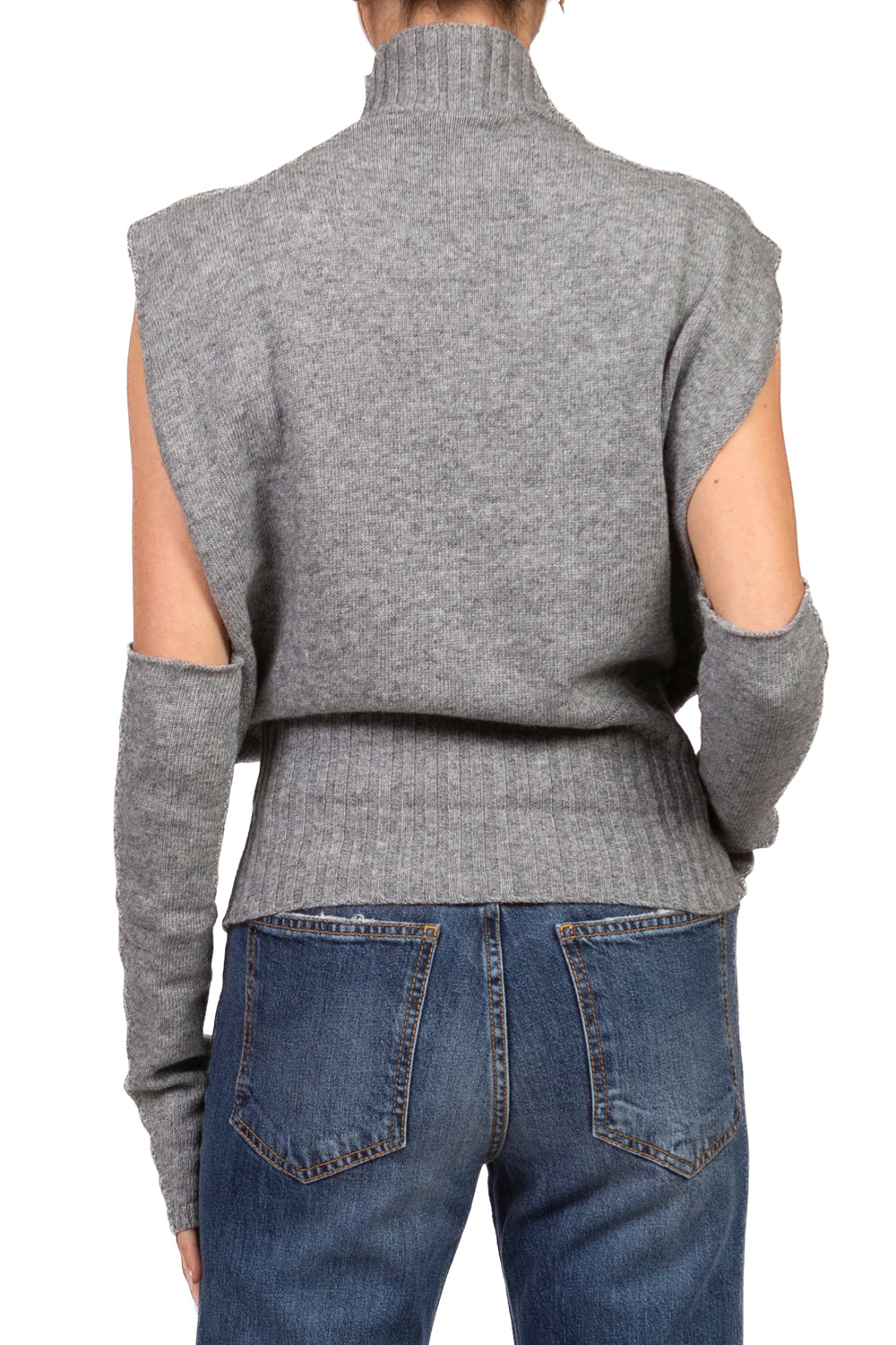 Tensione In - Gilet in maglia collo alto con manicotti Art. WF8595