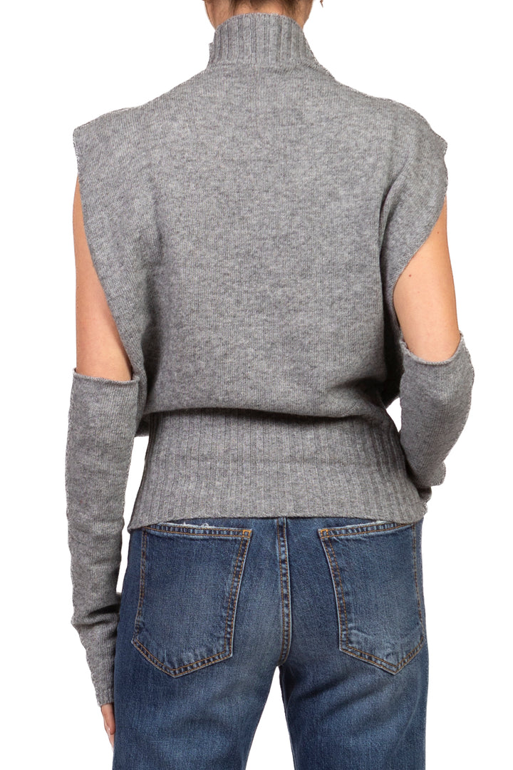 Tensione In - Gilet in maglia collo alto con manicotti Art. WF8595