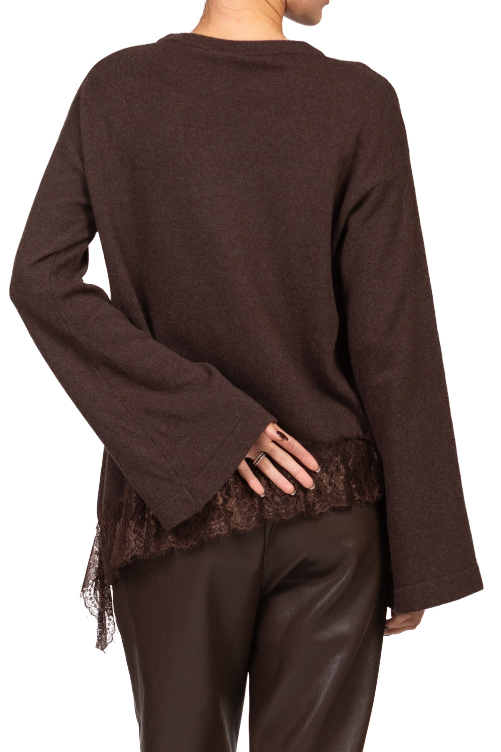 Tensione In - Maglia asimmetrica intarsio pizzo Art. D82403-APP1
