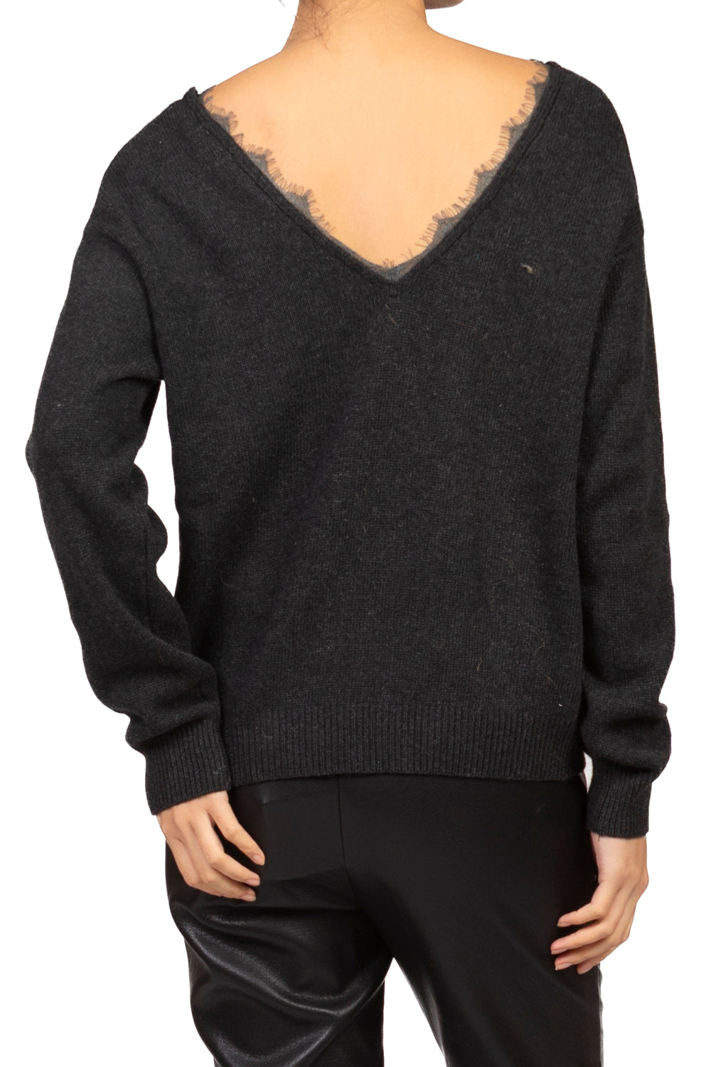 Tensione In - Maglia scollo V con pizzo Art. D82664