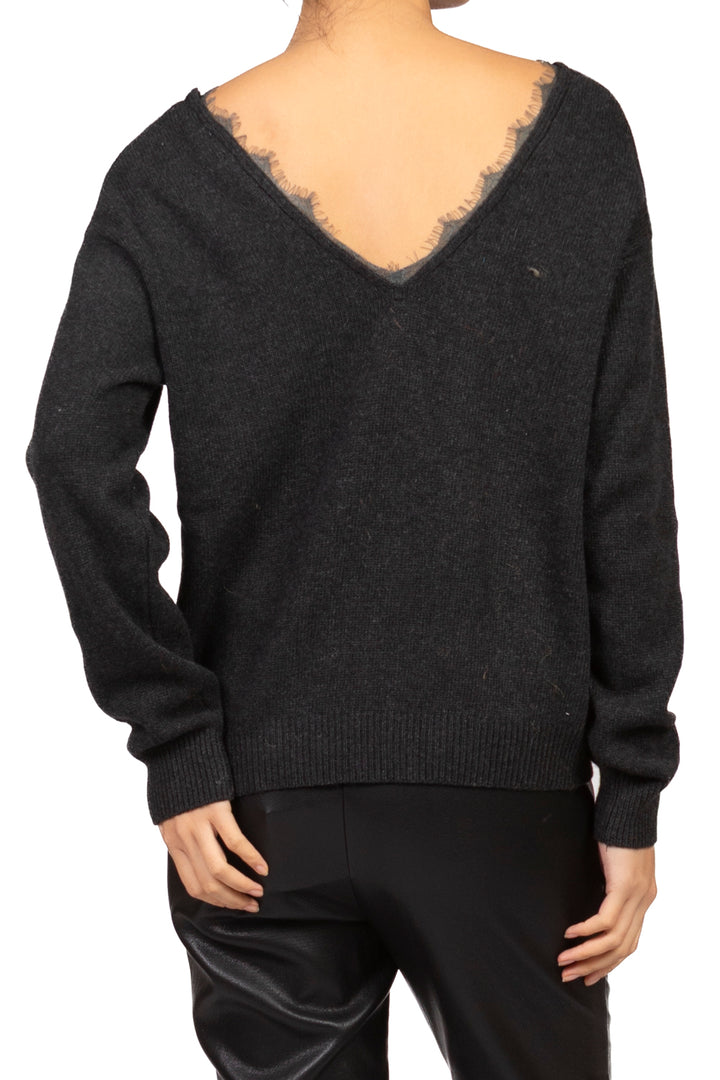 Tensione In - Maglia scollo V con pizzo Art. D82664
