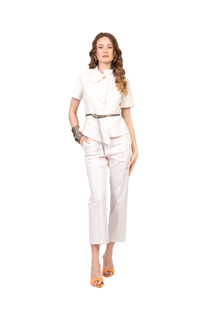Tensione In - Pantalone sigaretta chiusura asimmetrica Art. 26P4941