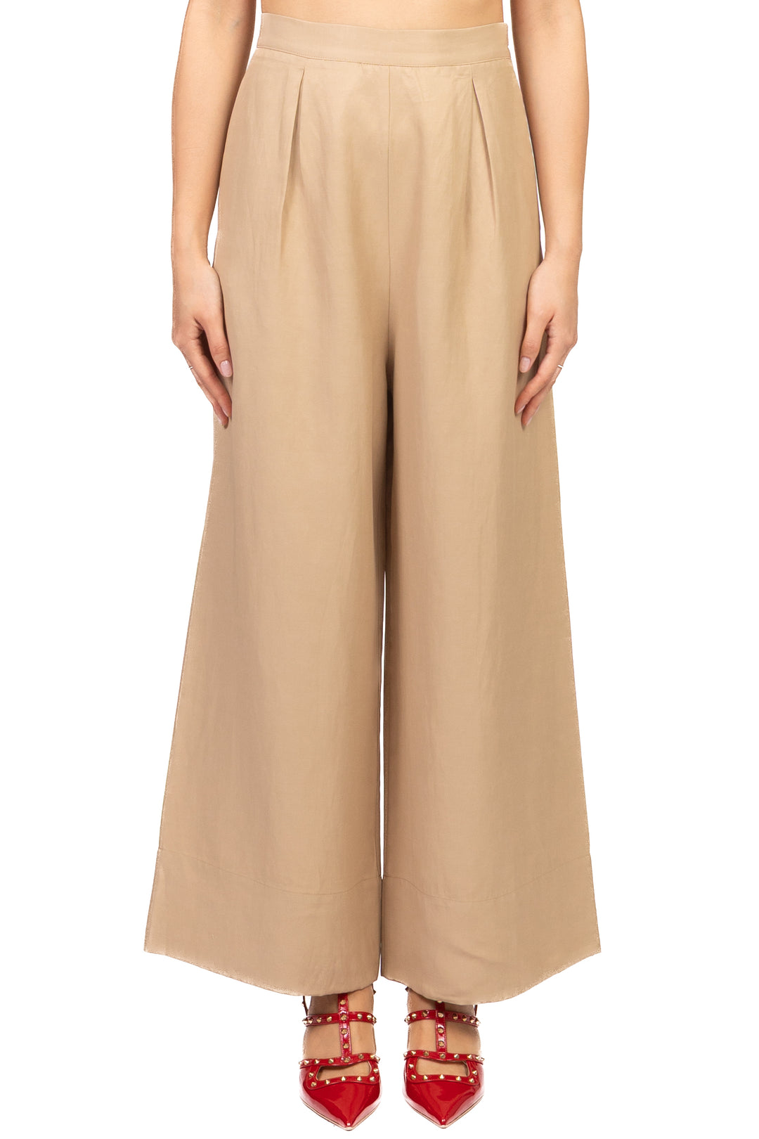 Vicolo - Pantalone palazzo misto lino Art. TAB0644