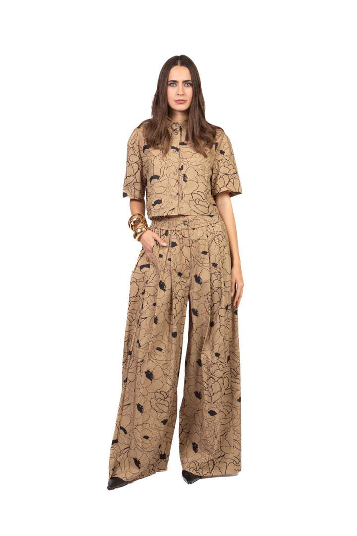 Vicolo - Pantalone fantasia con elastico Art. TAB2142