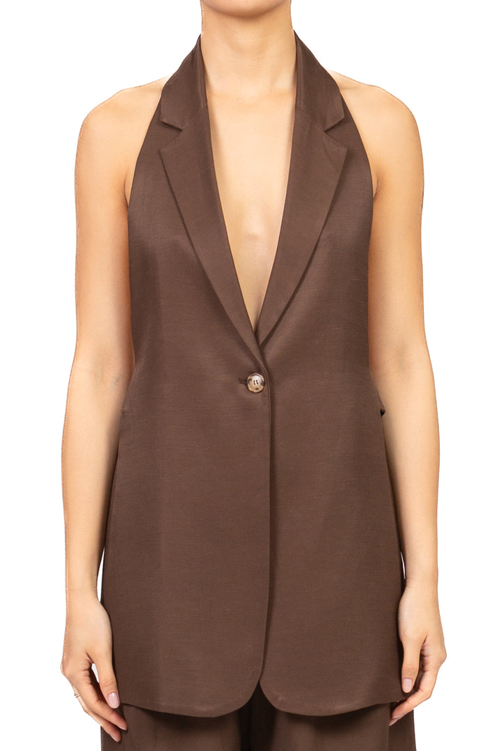 Vicolo - Gilet davantino misto lino Art. TAB0643