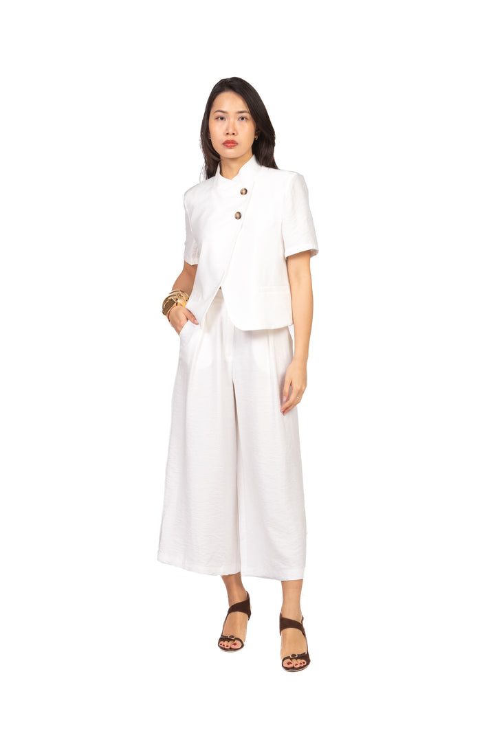 Dixie - Completo giacca chiusura asimmetrica con pantalone palazzo Art. J845A068/P845A250