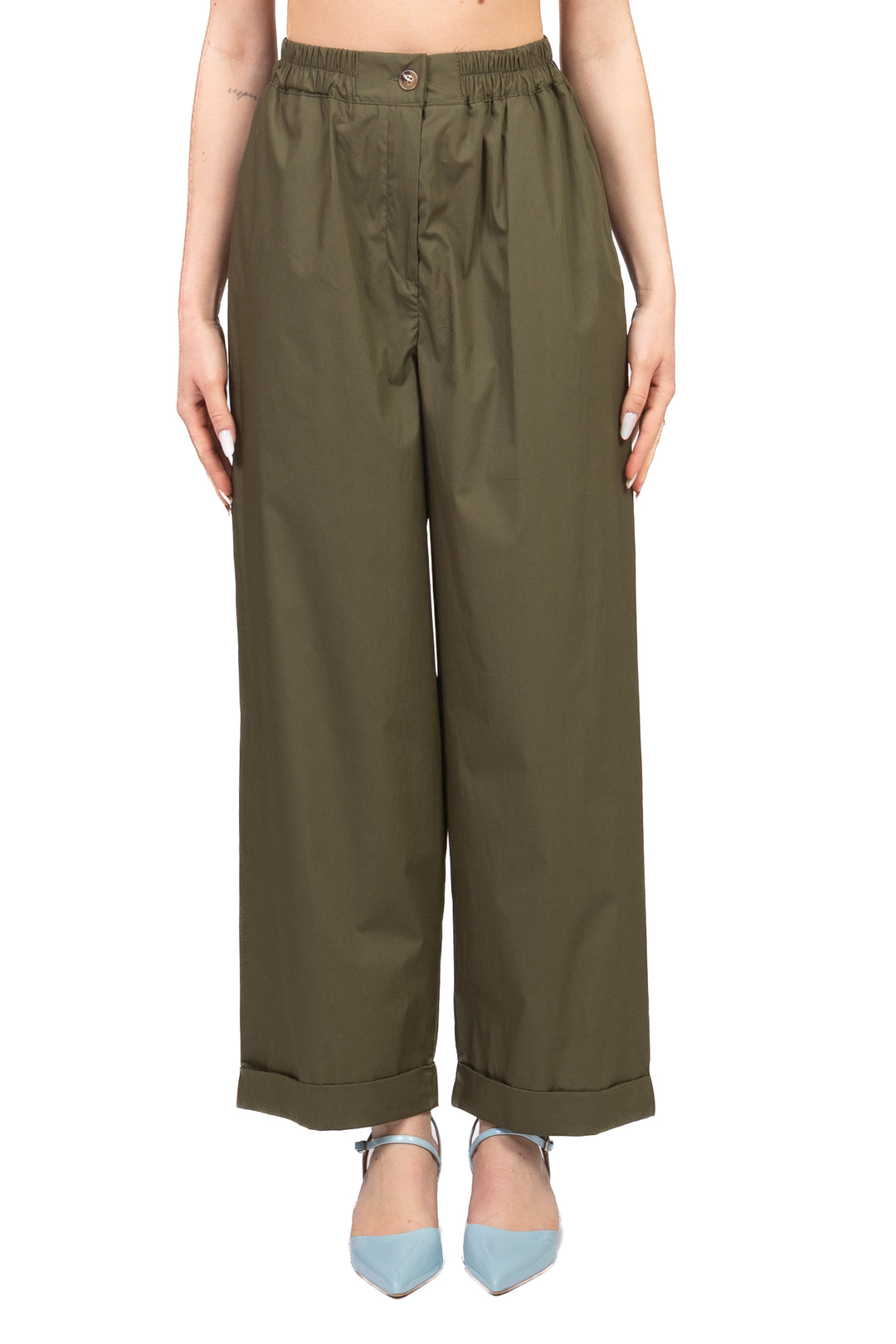 Tensione In - Pantalone gamba dritta con risvolto Art. 26P4936