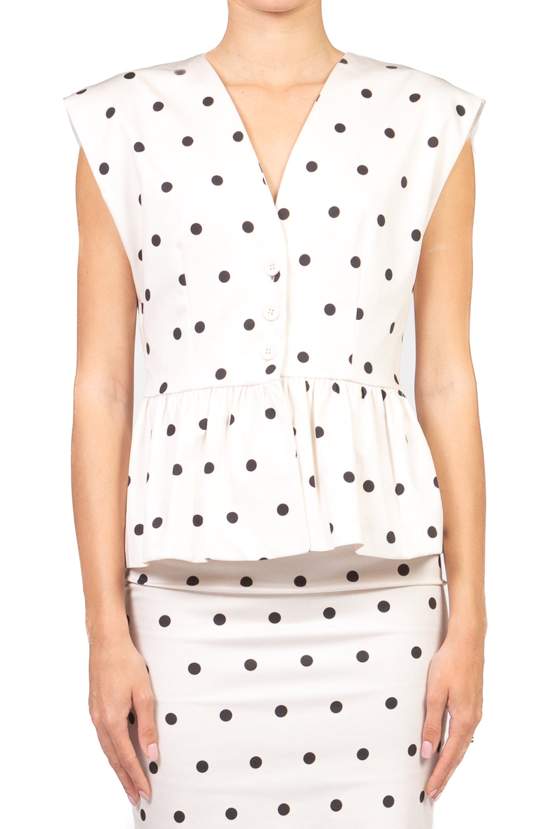 Dixie - Gilet pois con balza Art. LAIO1RV