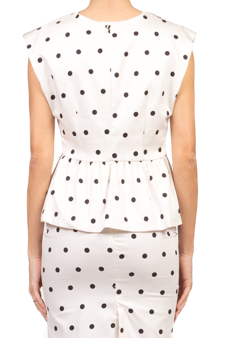 Dixie - Gilet pois con balza Art. LAIO1RV