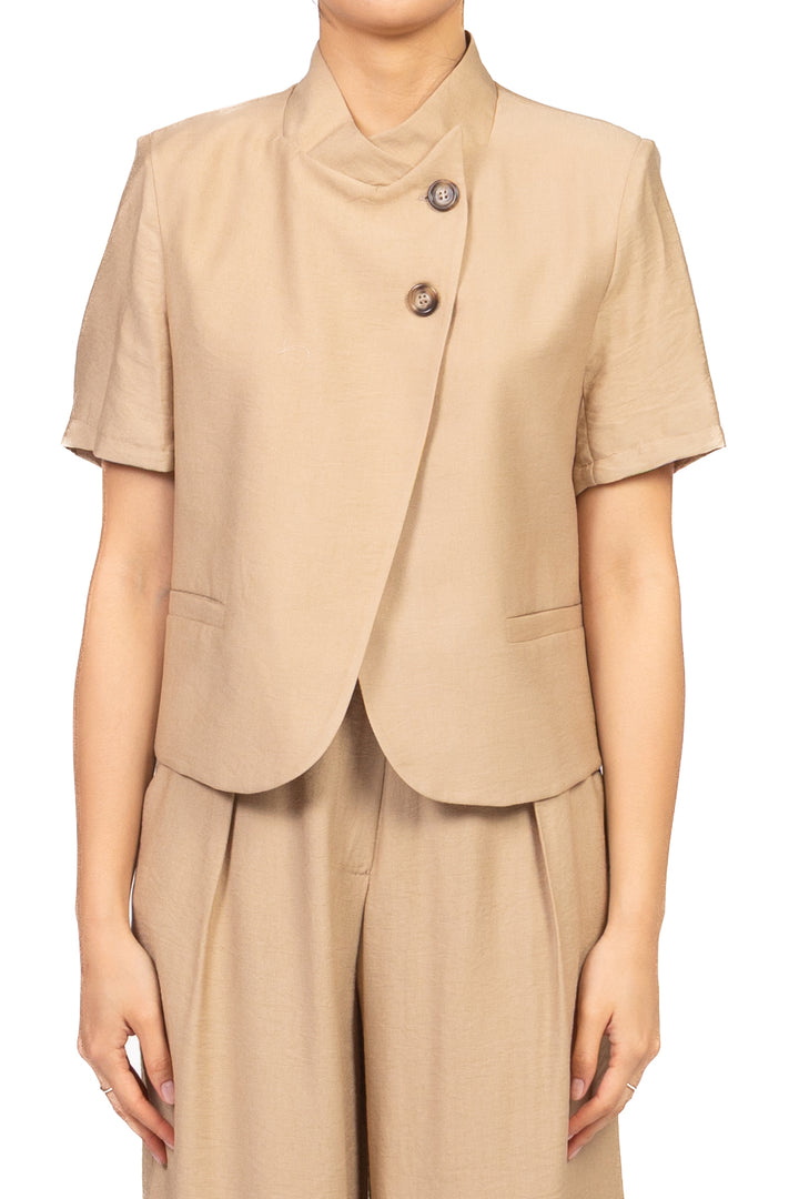 Dixie - Completo giacca chiusura asimmetrica con pantalone palazzo Art. J845A068/P845A250