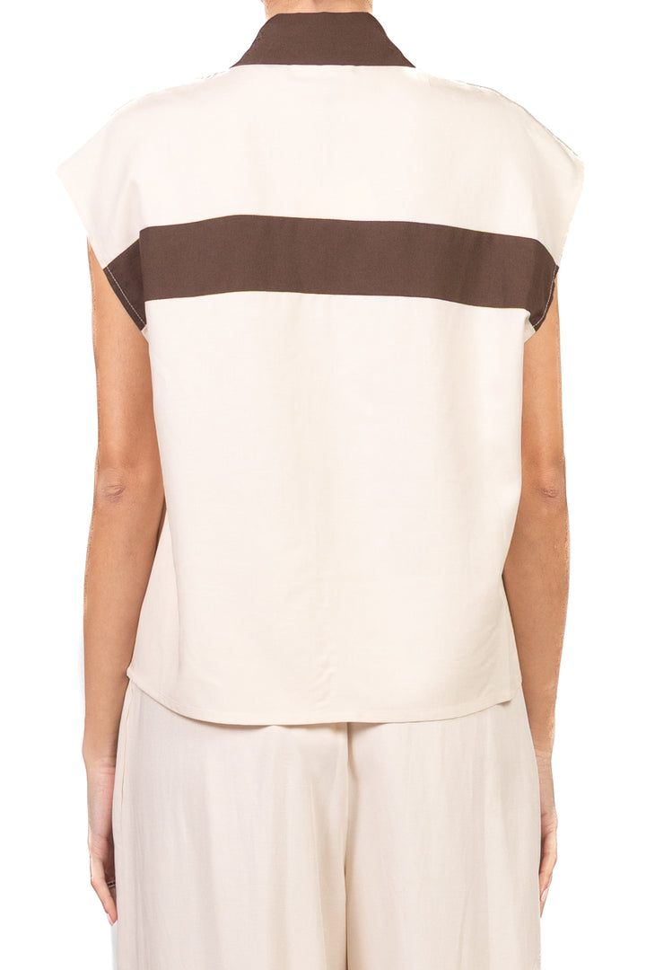 Vicolo - Camicia smanicata con banda Art. TAB2159