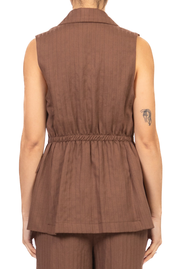 Vicolo - Gilet lungo gessato Art. TAB2162