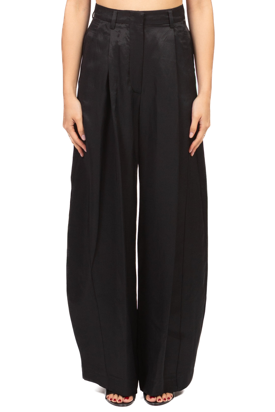 Tensione In - Pantalone semi barrel misto lino Art. S26PB32