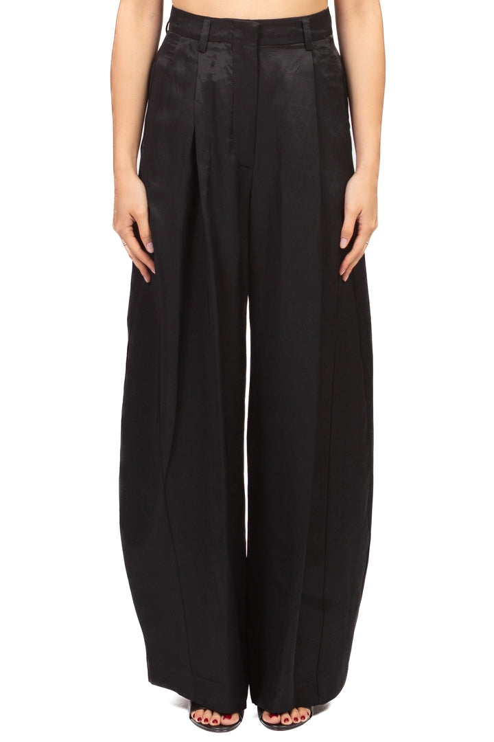 Tensione In - Pantalone semi barrel misto lino Art. S26PB32