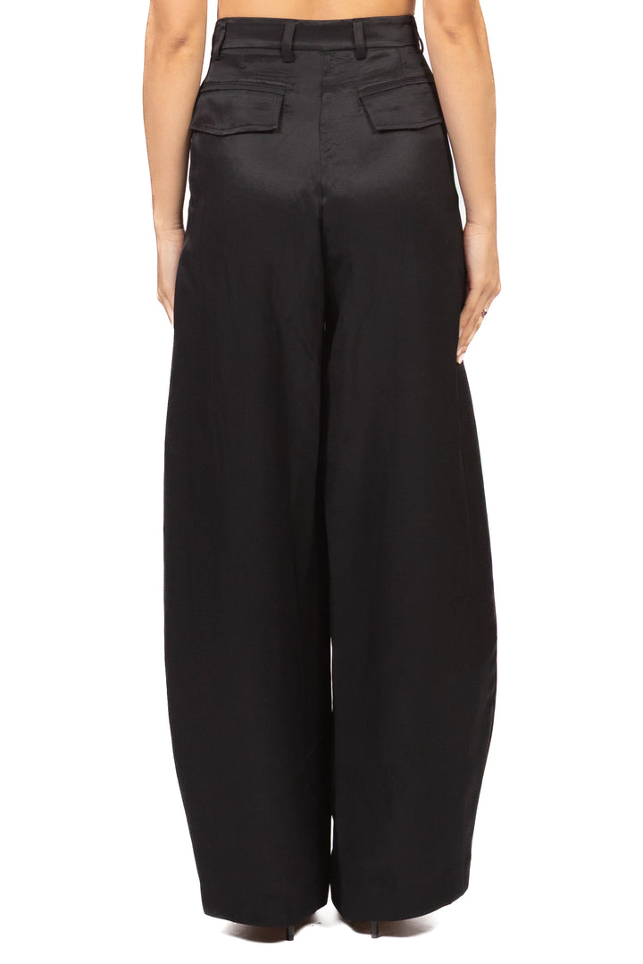 Tensione In - Pantalone semi barrel misto lino Art. S26PB32