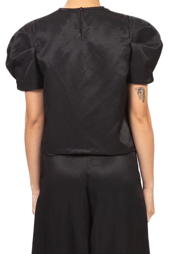 Tensione In - Maglia manica palloncino misto lino Art. S26TC35