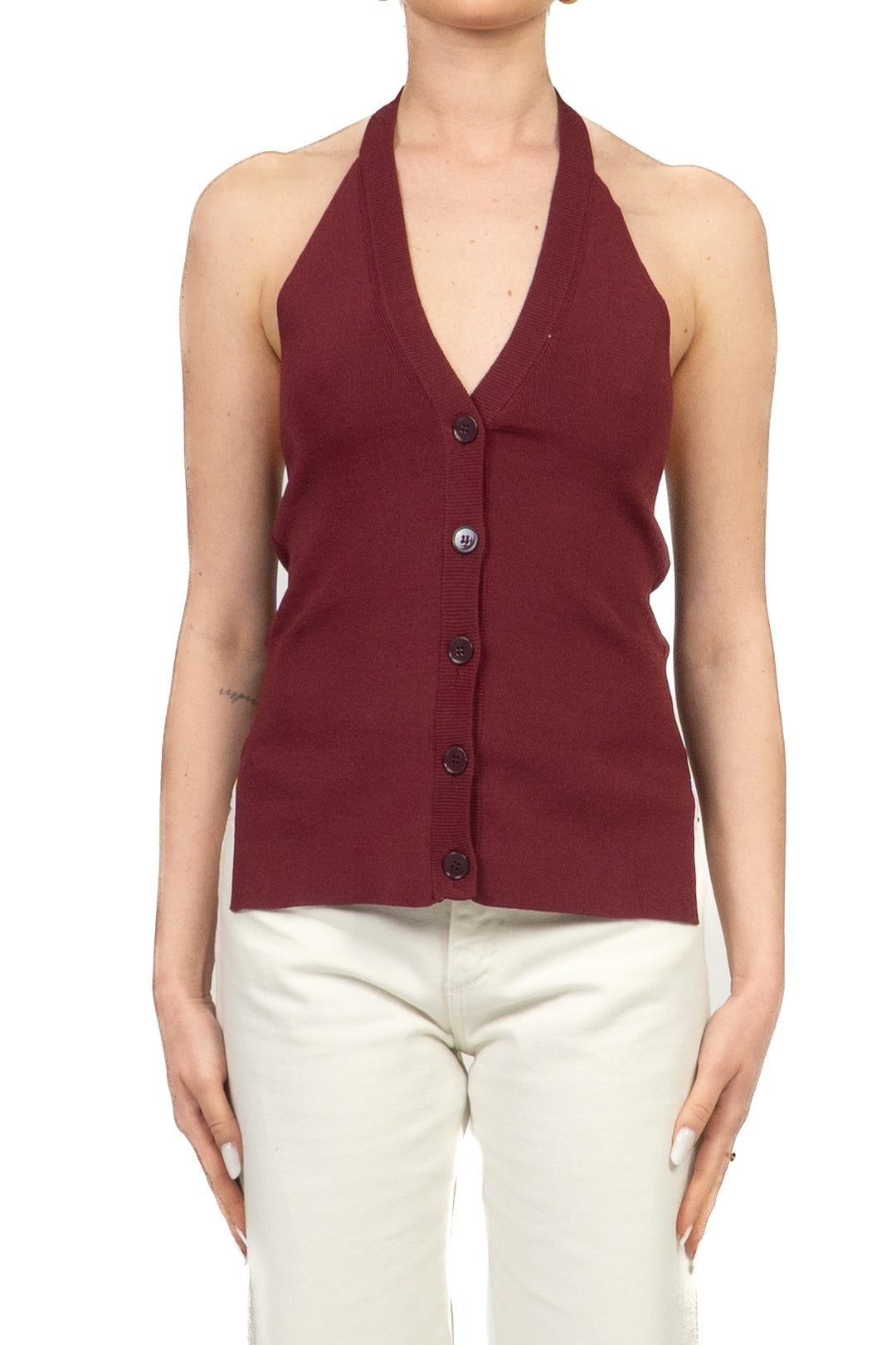 Vicolo - Gilet in maglia scollo halter Art. 2AB2157