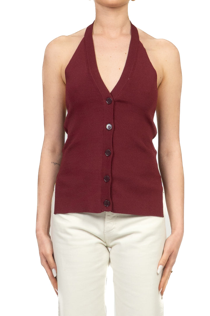 Vicolo - Gilet in maglia scollo halter Art. 2AB2157