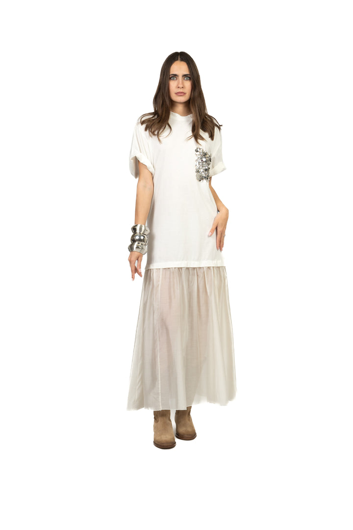 Tensione In - Abito t-shirt taschino paillettes Art. PE260192