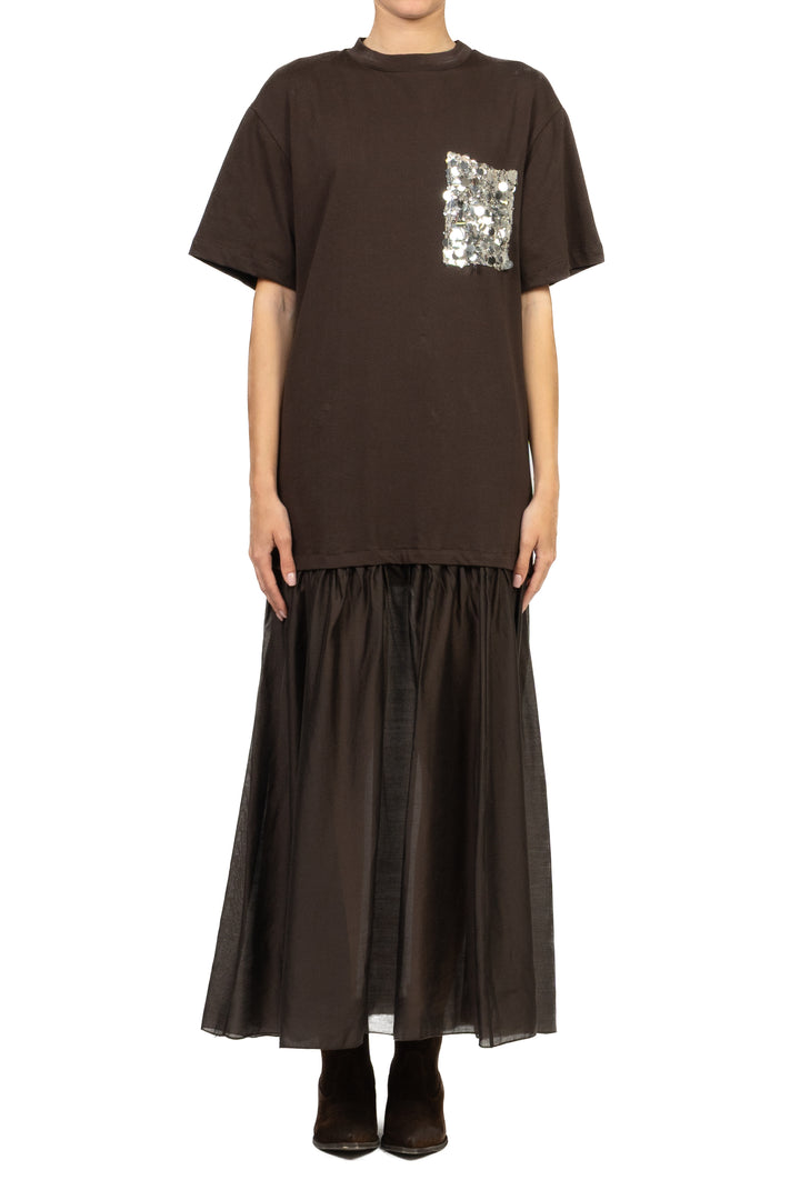 Tensione In - Abito t-shirt taschino paillettes Art. PE260192