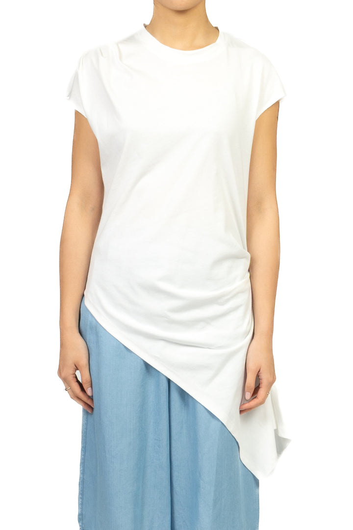 Tensione In - T-Shirt asimmetrica con drappeggio Art. PE260199