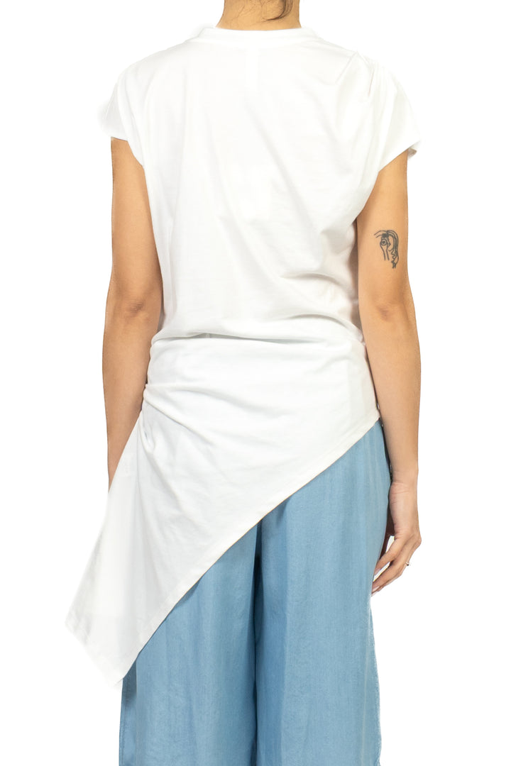Tensione In - T-Shirt asimmetrica con drappeggio Art. PE260199