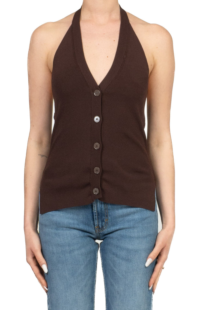 Vicolo - Gilet in maglia scollo halter Art. 2AB2157