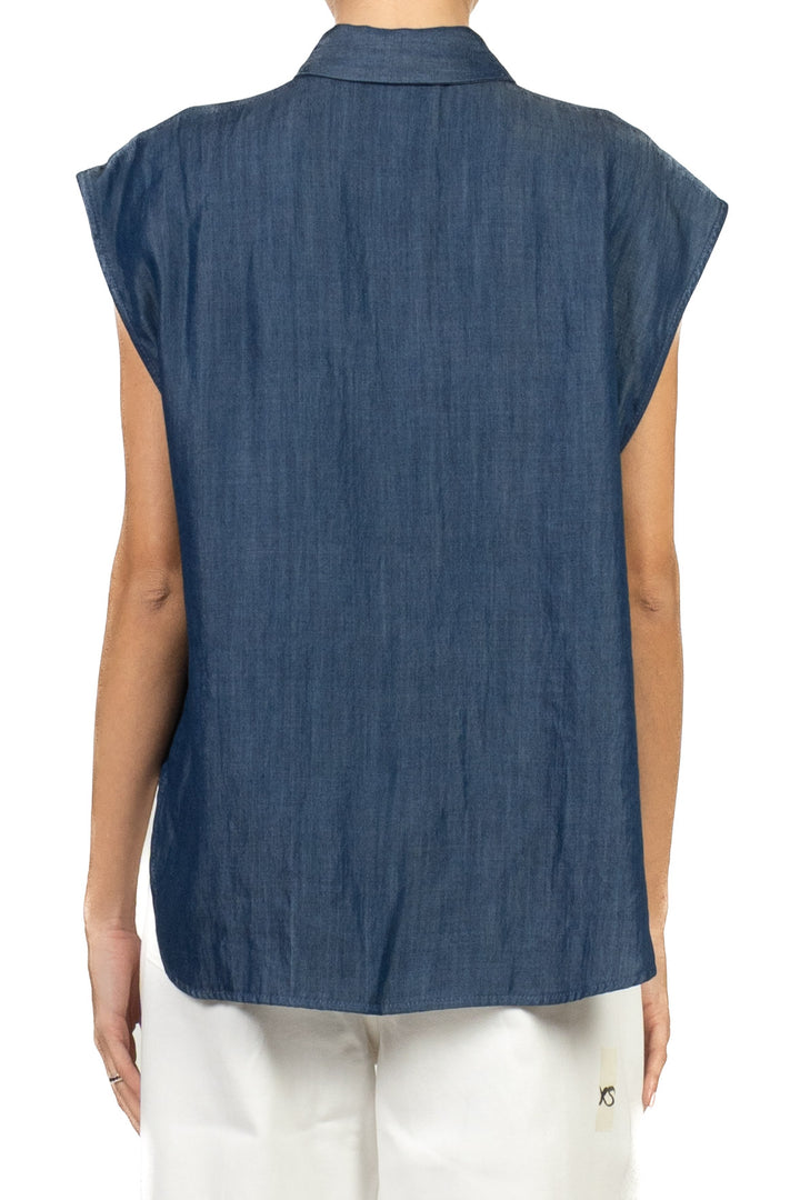 Tensione In - Camicia in denim tasca paillettes Art. S26CE19