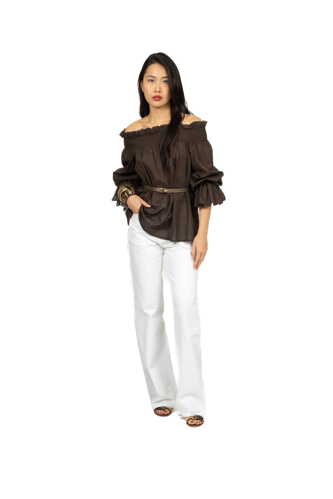 Vicolo - Blusa scollo shiffer Art. TAB2174
