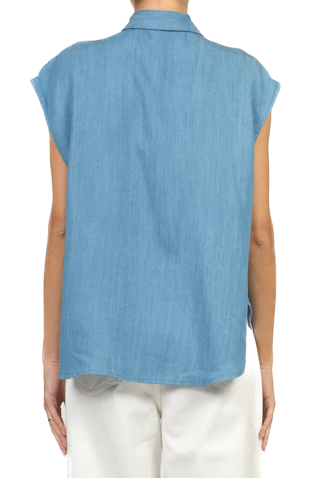 Tensione In - Camicia in denim tasca paillettes Art. S26CE19