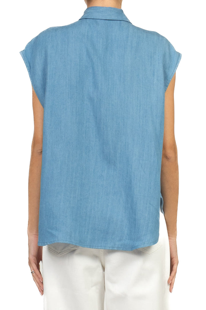 Tensione In - Camicia in denim tasca paillettes Art. S26CE19