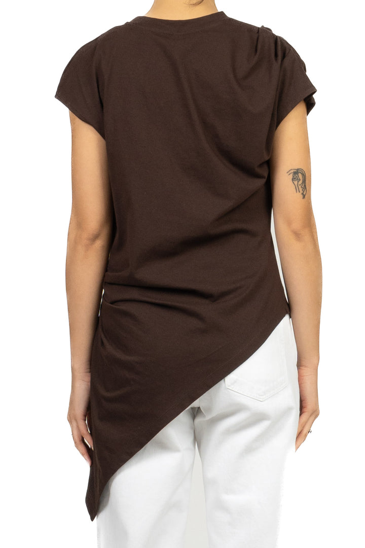 Tensione In - T-Shirt asimmetrica con drappeggio Art. PE260199