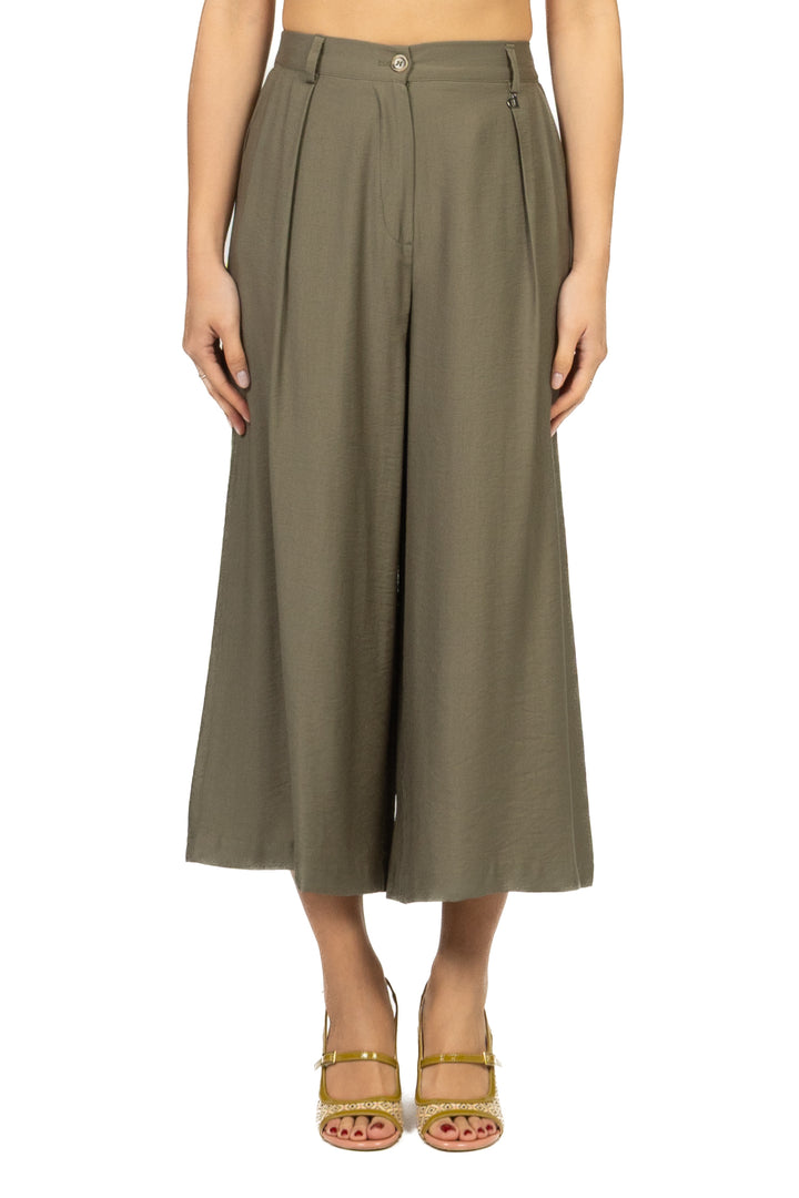 Dixie - Completo giacca chiusura asimmetrica con pantalone palazzo Art. J845A068/P845A250