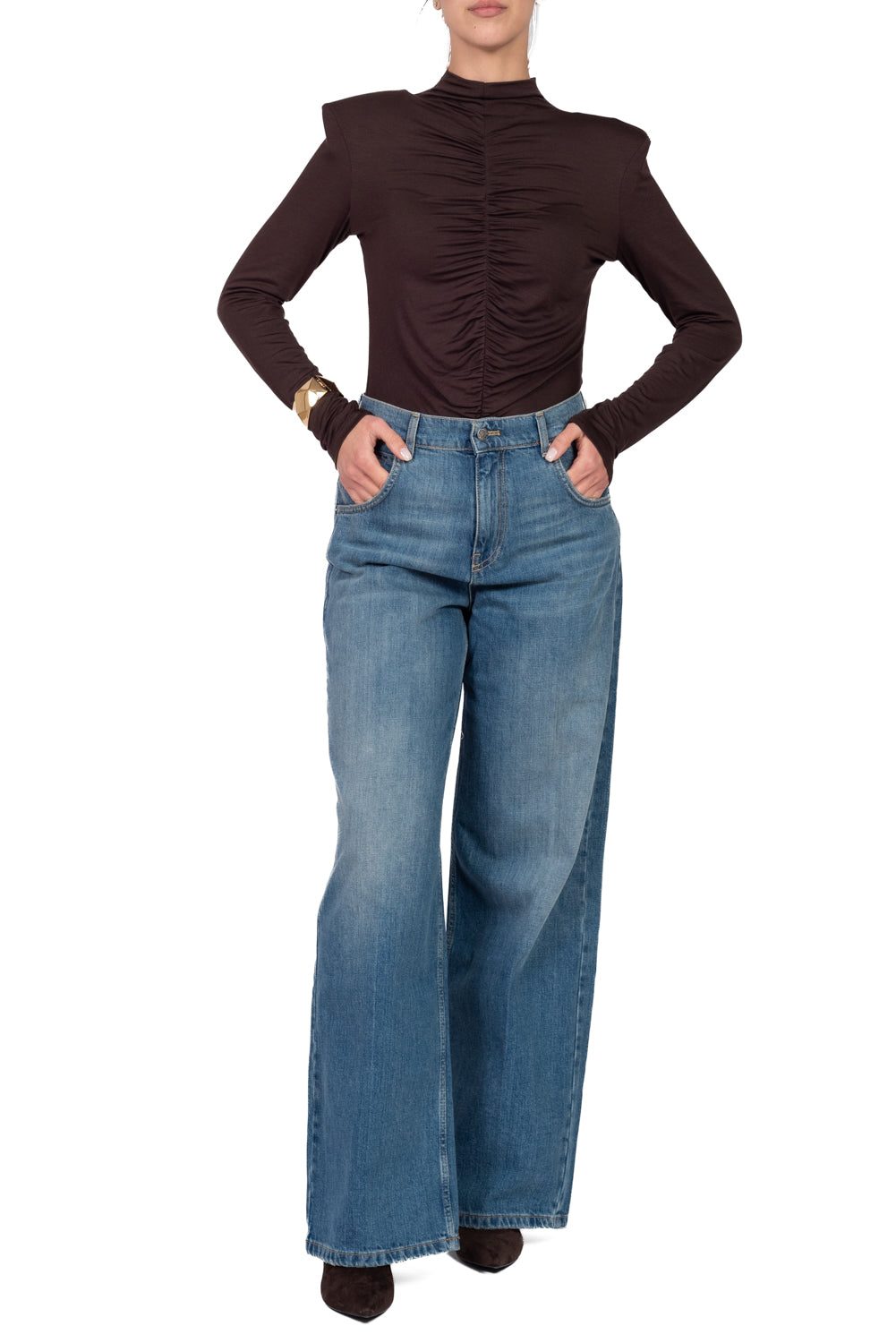 Vicolo - Maglia arricciata con spalline Art. UAC0232