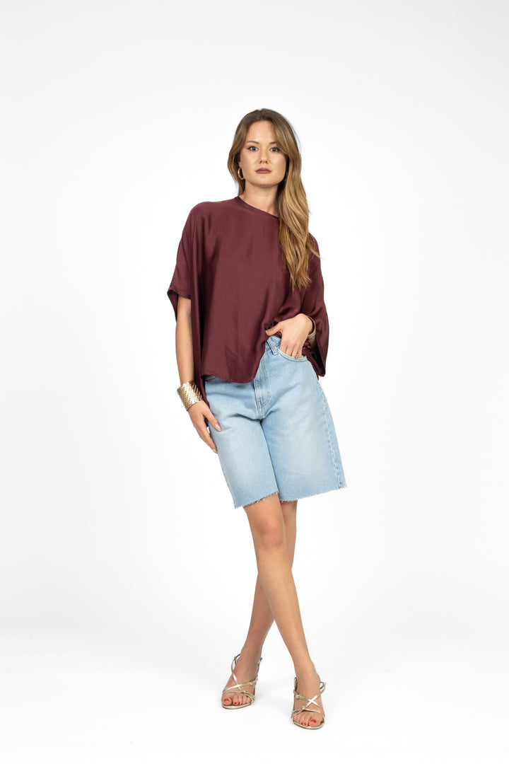 Tensione In - Blusa satin mezza manica Art. FB736B05QPE25