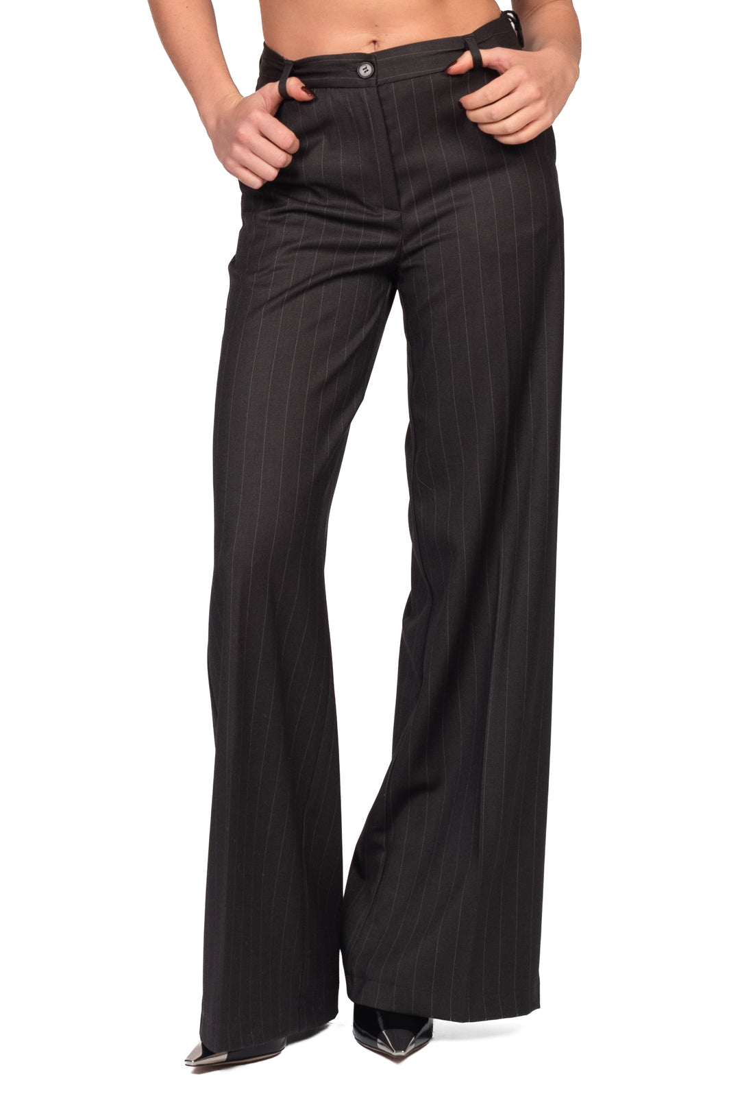 Vicolo - Pantalone palazzo gessato Art. TAC1546