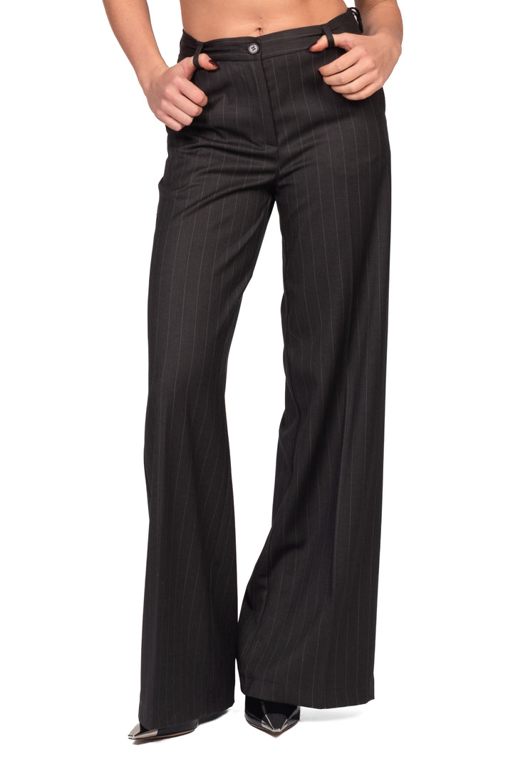 Vicolo - Pantalone palazzo gessato Art. TAC1546